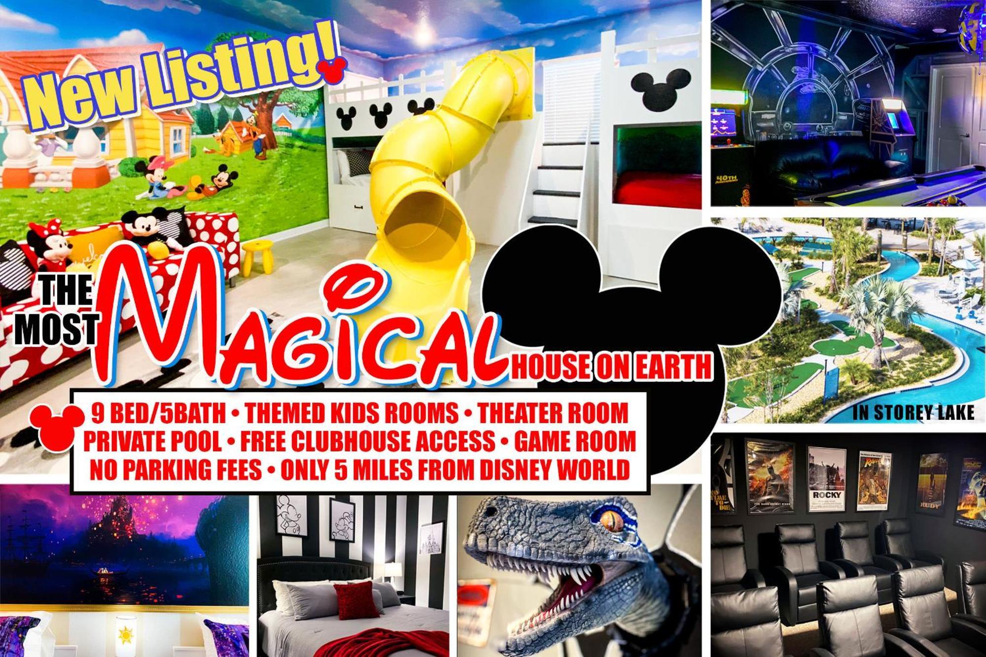 Magical Family Vacation Home Near Disney World At Storey Lake, Star Wars Gameroom, Pool, Theater, Mickey Slide, Sleeps Up To 28 キシミー エクステリア 写真